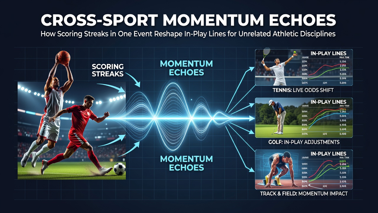 Visual representation of cross-sport momentum effects on live betting lines across multiple athletic disciplines