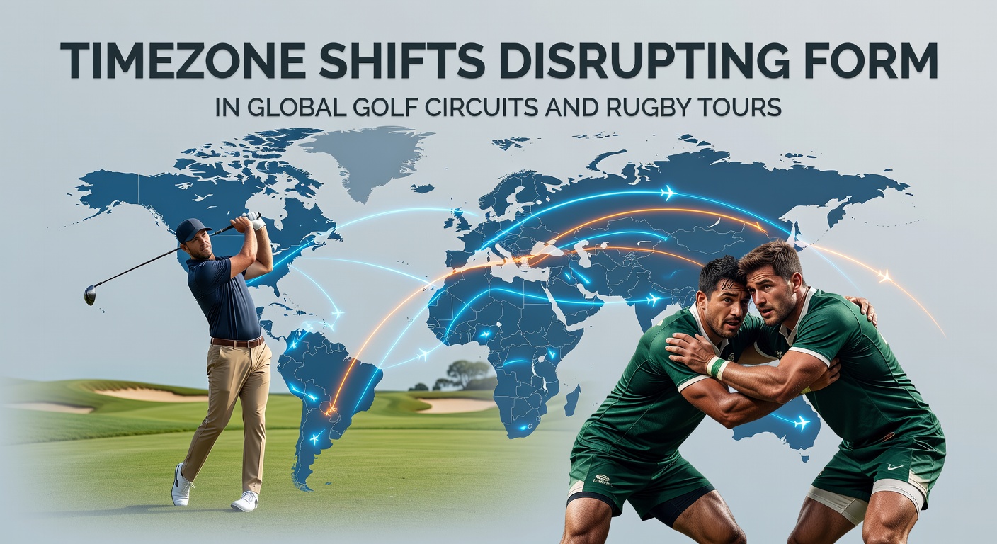 Golfers and rugby players adjusting to different time zones during international tours